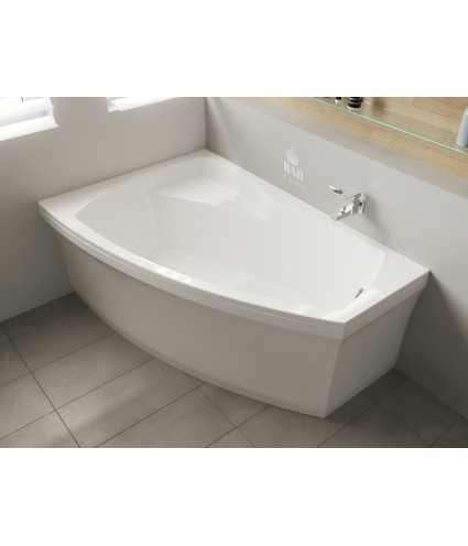 ECKBADEWANNE 160x105 LINKS FRIDAS Ablaufgarnitur + Füße GRATIS !