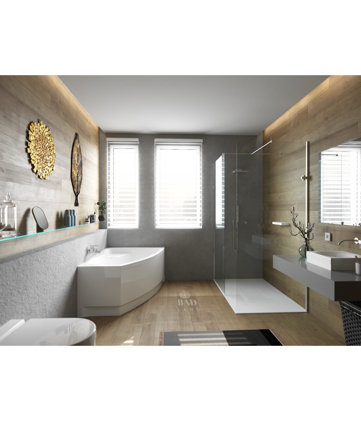 ECKBADEWANNE 140x80 RECHTS FRIDAS Ablaufgarnitur + Füße GRATIS !