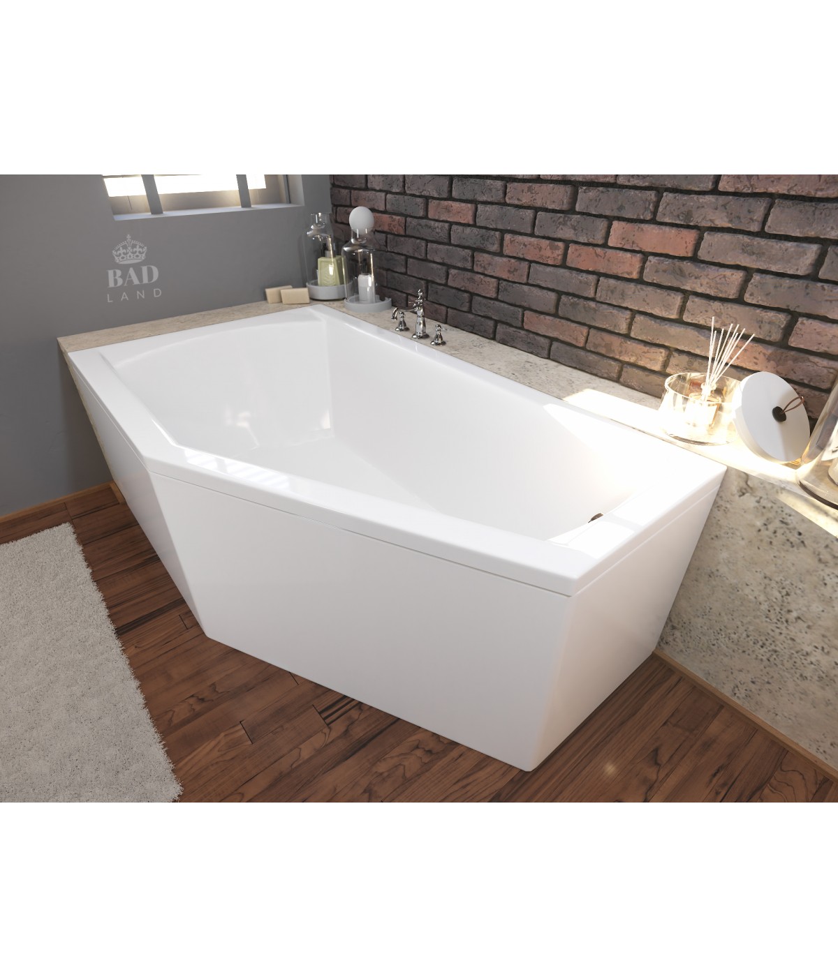 ECKBADEWANNE 160x90 LINKS SELENA Ablaufgarnitur + Füße GRATIS !