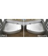 ECKBADEWANNE 150x90 RECHTS FRIDAS Ablaufgarnitur + Füße GRATIS !