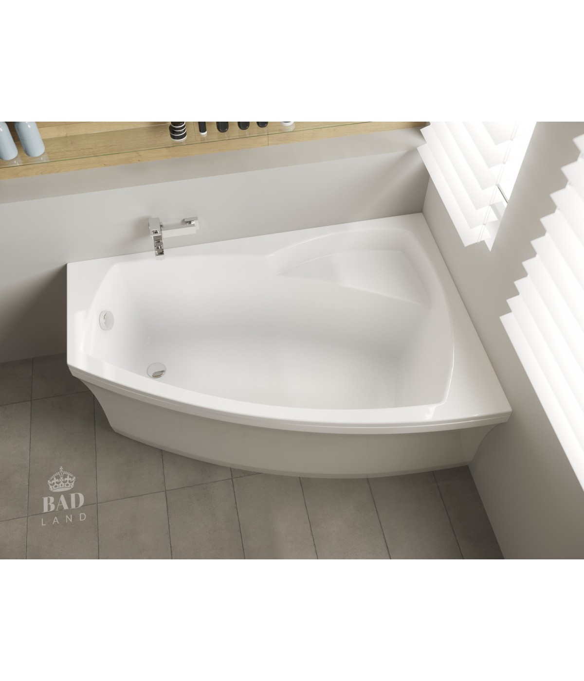 ECKBADEWANNE 160x105 RECHTS FRIDAS Ablaufgarnitur + Füße GRATIS !