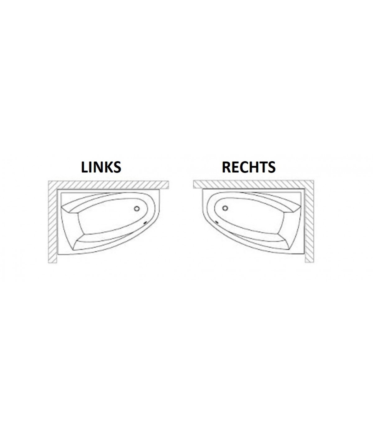 ECKBADEWANNE 160x105 RECHTS FRIDAS Ablaufgarnitur + Füße GRATIS !