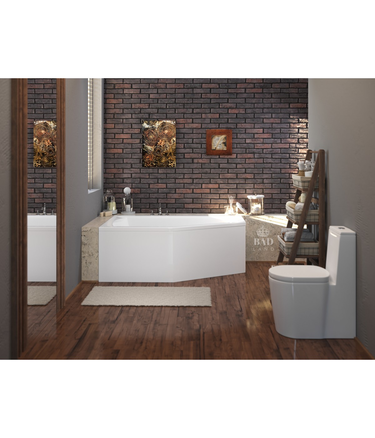 ECKBADEWANNE 160x90 LINKS SELENA Ablaufgarnitur + Füße GRATIS !