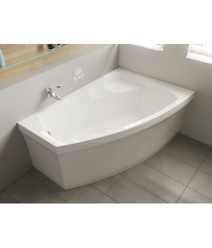 ECKBADEWANNE 160x105 RECHTS FRIDAS Ablaufgarnitur + Füße GRATIS !