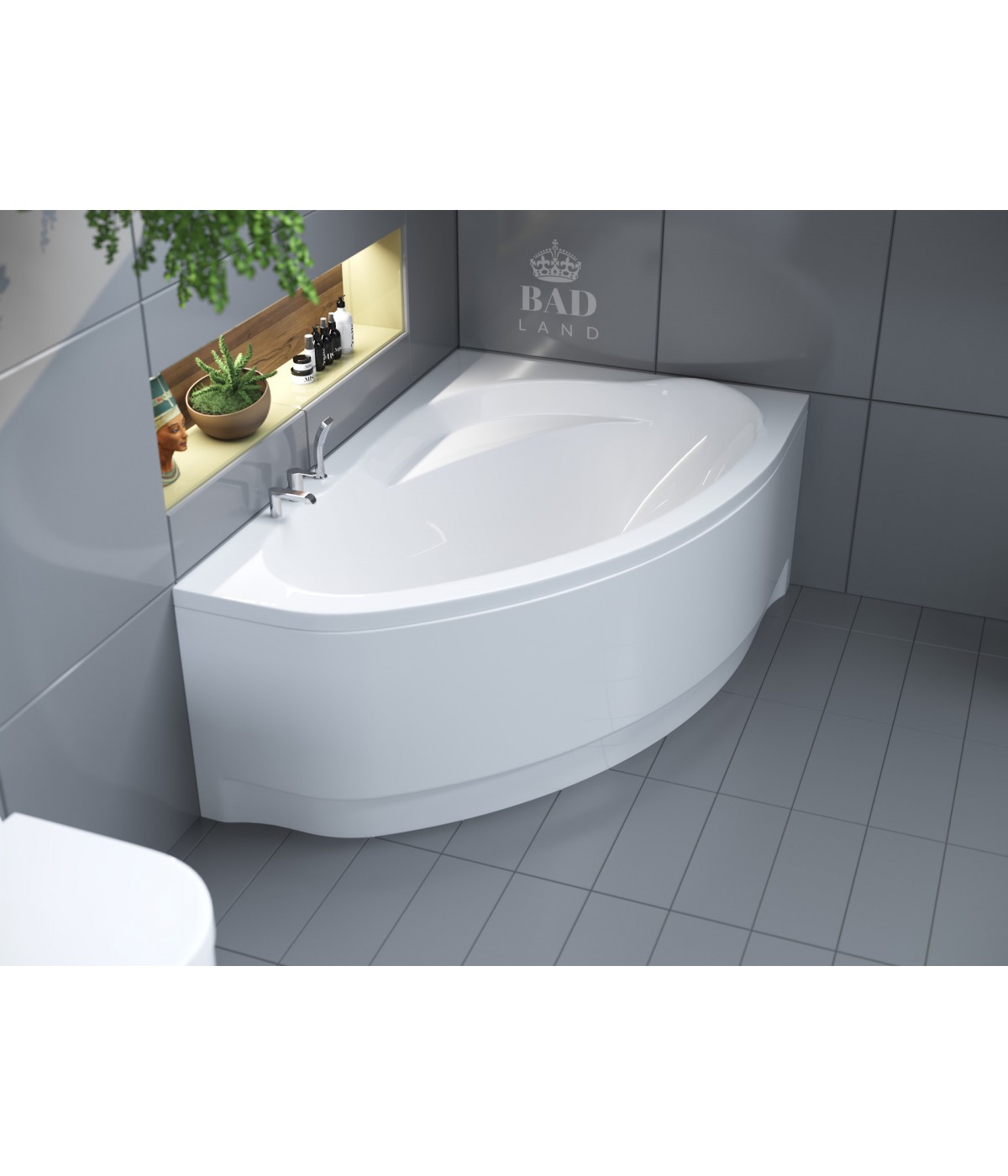 ECKBADEWANNE 160x100 RECHTS MAREA Ablaufgarnitur + Füße GRATIS !