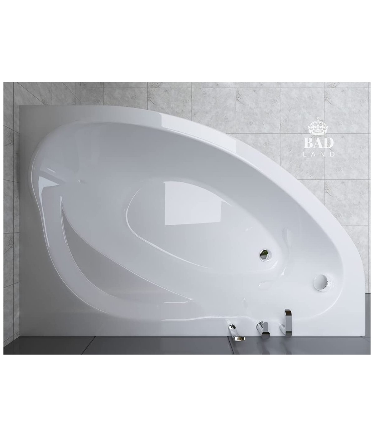 ECKBADEWANNE 160x100 RECHTS MAREA Ablaufgarnitur + Füße GRATIS !