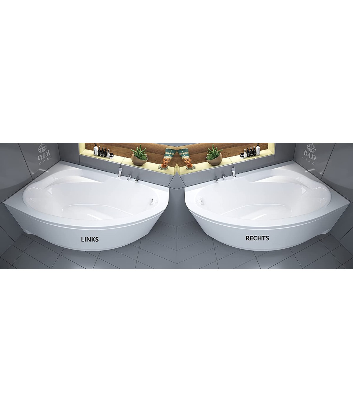 ECKBADEWANNE 160x100 RECHTS MAREA Ablaufgarnitur + Füße GRATIS !