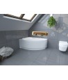 ECKBADEWANNE 150x100 LINKS MAREA Ablaufgarnitur + Füße GRATIS !