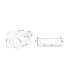 ECKBADEWANNE 150x100 LINKS MAREA Ablaufgarnitur + Füße GRATIS !