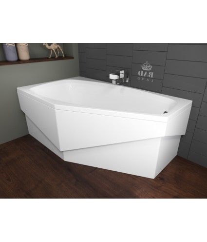 ECKBADEWANNE 140x80 LINKS MARIKA Ablaufgarnitur + Füße GRATIS !