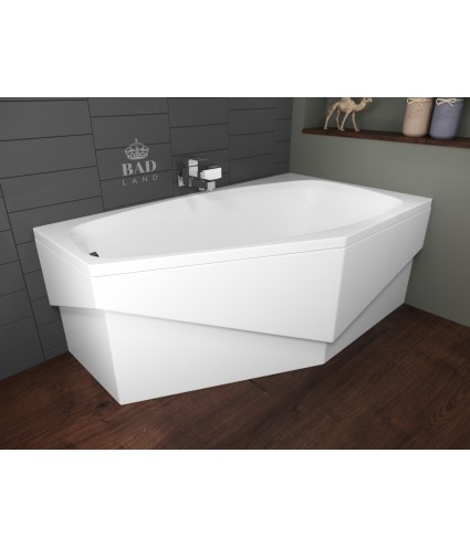 ECKBADEWANNE 140x80 RECHTS MARIKA Ablaufgarnitur + Füße GRATIS !