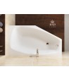 ECKBADEWANNE 140x80 RECHTS MARIKA Ablaufgarnitur + Füße GRATIS !