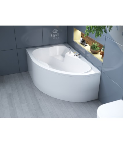 ECKBADEWANNE 160x105 LINKS MEGAZ Ablaufgarnitur + Füße GRATIS !