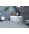 ECKBADEWANNE 160x105 RECHTS MEGAZ Ablaufgarnitur + Füße GRATIS !