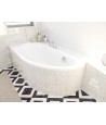 ECKBADEWANNE 140x70 LINKS MIKI Ablaufgarnitur + Füße GRATIS !