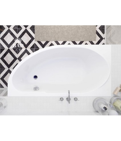 ECKBADEWANNE 140x70 LINKS MIKI Ablaufgarnitur + Füße GRATIS !