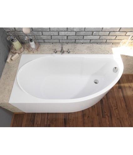 ECKBADEWANNE 145x85 LINKS MIKI Ablaufgarnitur + Füße GRATIS !