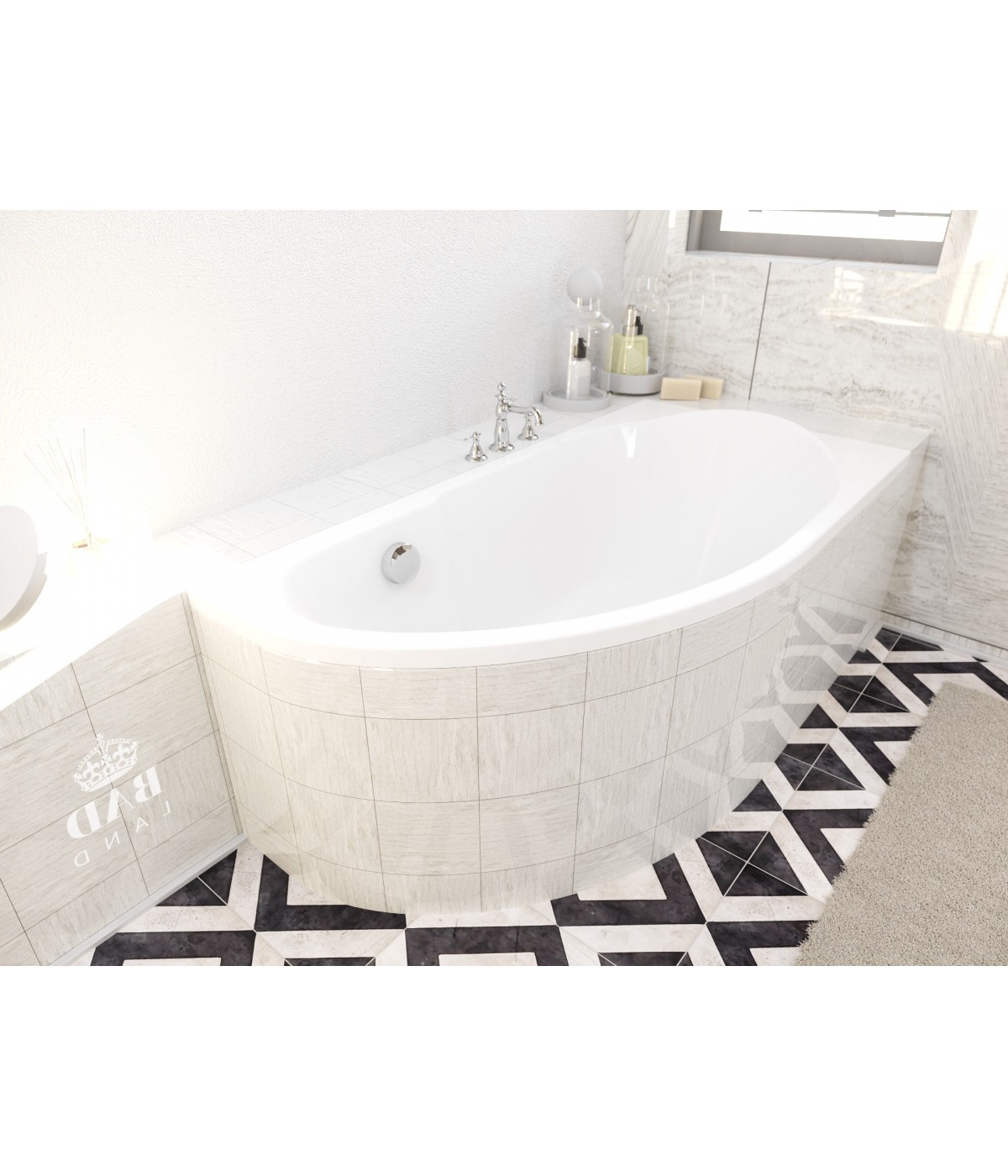 ECKBADEWANNE 140x70 RECHTS MIKI Ablaufgarnitur + Füße GRATIS !