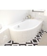 ECKBADEWANNE 140x70 LINKS MIKI Ablaufgarnitur + Füße GRATIS !
