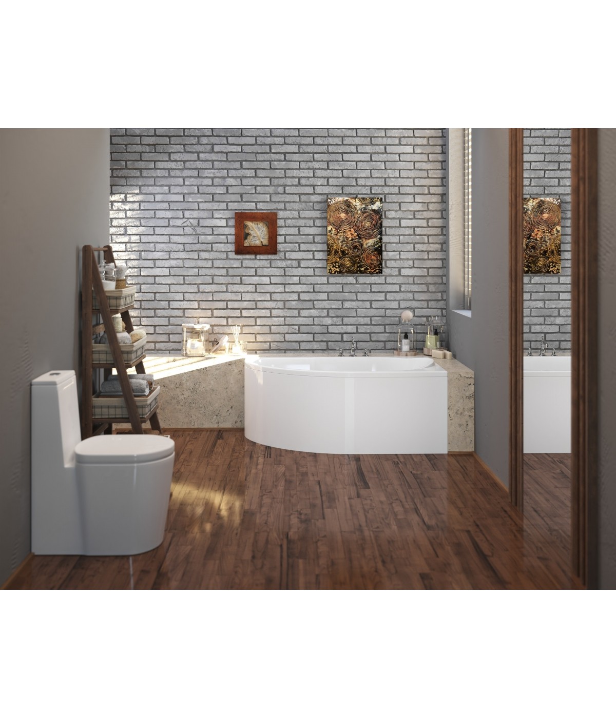 ECKBADEWANNE 145x85 RECHTS MIKI Ablaufgarnitur + Füße GRATIS !