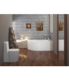 ECKBADEWANNE 145x85 RECHTS MIKI Ablaufgarnitur + Füße GRATIS !