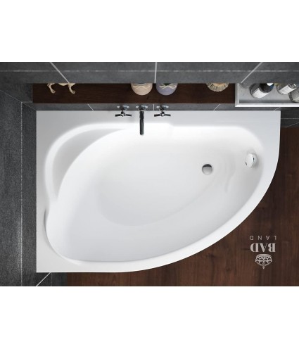 ECKBADEWANNE 130x85 LINKS STANDARDO Ablaufgarnitur + Füße GRATIS !