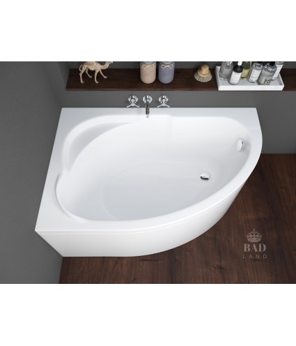 ECKBADEWANNE 130x85 LINKS STANDARDO Ablaufgarnitur + Füße GRATIS !