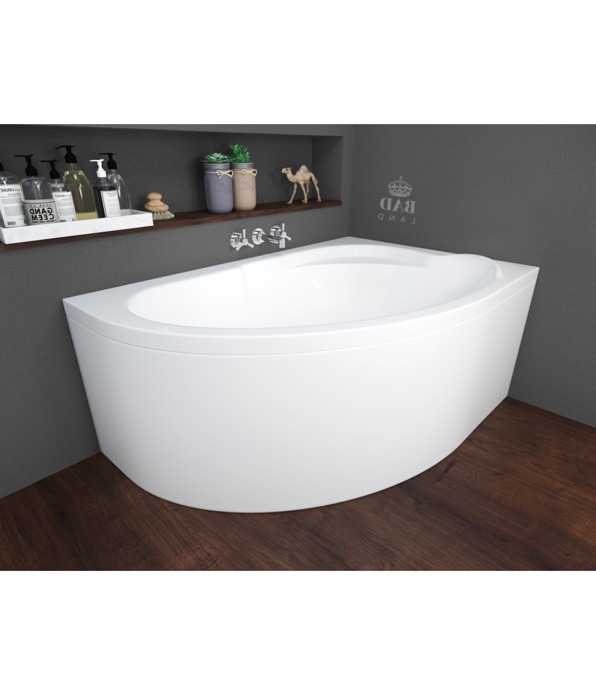 ECKBADEWANNE 130x85 RECHTS STANDARDO Ablaufgarnitur + Füße GRATIS !