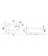ECKBADEWANNE 130x85 RECHTS STANDARDO Ablaufgarnitur + Füße GRATIS !