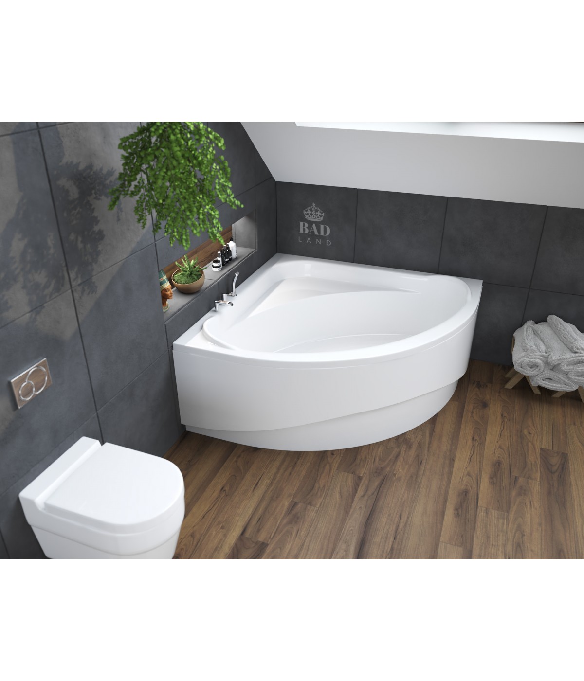 ECKBADEWANNE 140x140 STANDARDO Ablaufgarnitur + Füße GRATIS !