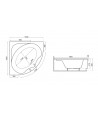 ECKBADEWANNE 150x150 STANDARDO Ablaufgarnitur + Füße GRATIS !