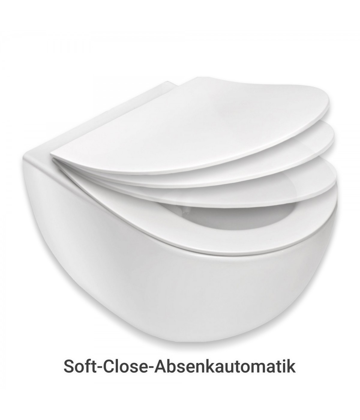WC-Toilette SLIM Soft-Close PEONIA Weiß