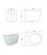 WC-Toilette SLIM Soft-Close MILOS Weiß