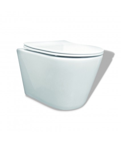 WC-Toilette SLIM Soft-Close MILOS Weiß