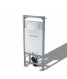 SET: WC-Vorwandelement C201 + WC-Toilette SLIM Soft-Close City-Cleanon Weiß + Schallschutzmatte + WC-Betätigungsplatte Chrom