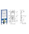 SET: WC-Vorwandelement Duofix + WC-Toilette SLIM Soft-Close Desna Weiß + Schallschutzmatte + WC-Betätigungsplatte Chrom