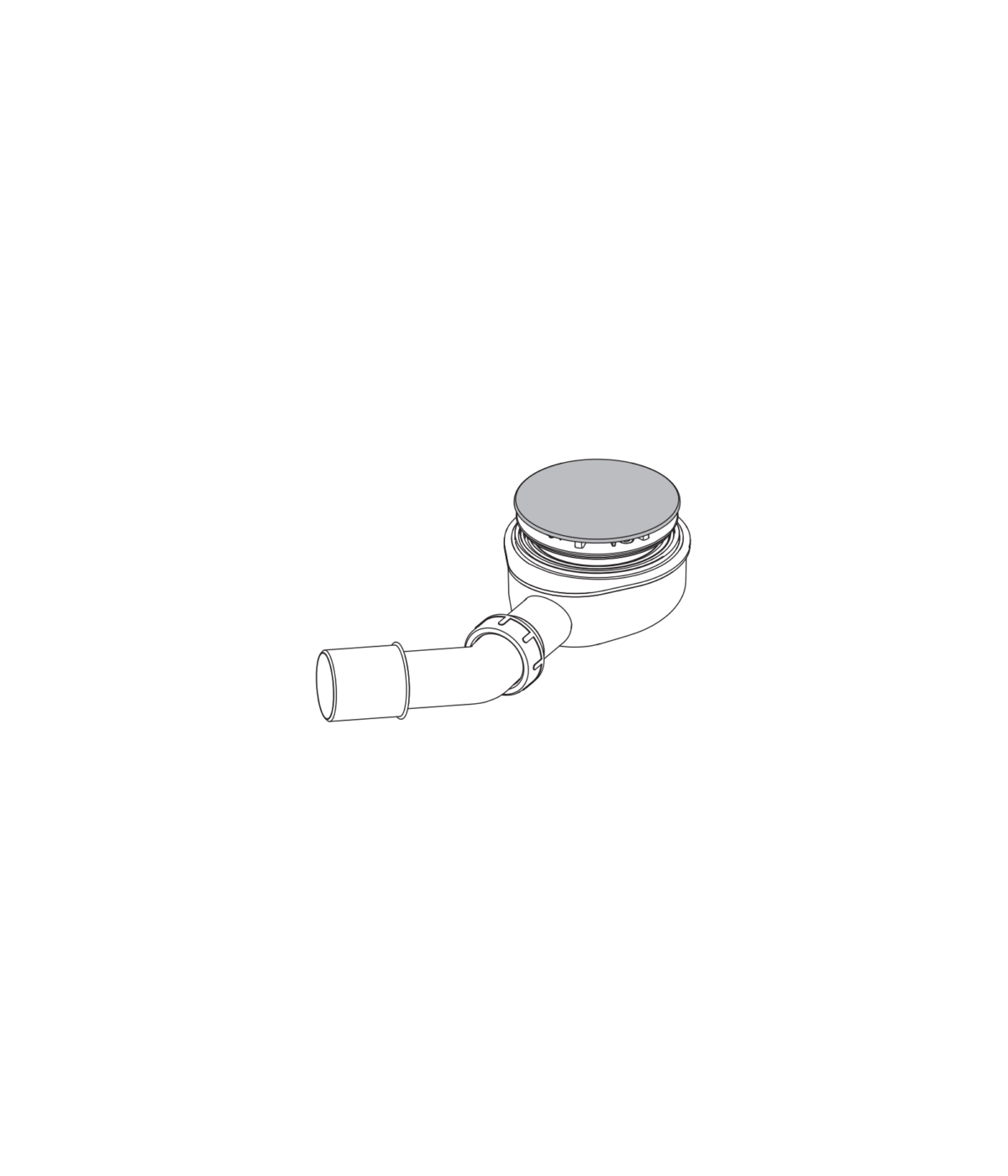 Ablaufgarnitur für Duschwanne Dusche Siphon Ø 90 mm Ablauf flach 60 mm