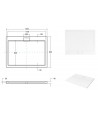 DUSCHWANNE RECHTECK SCHWARZ 120x80 AXIM Ablaufgarnitur GRATIS !
