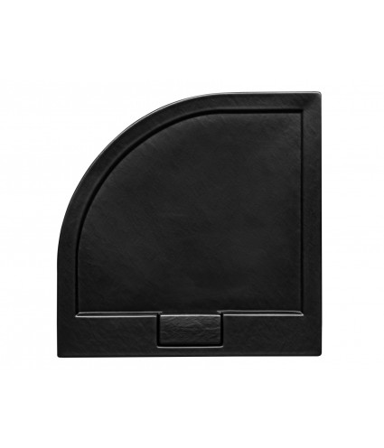 DUSCHWANNE VIERTELKREIS SCHWARZ 80x80x4.5 AXIM Ablaufgarnitur GRATIS !