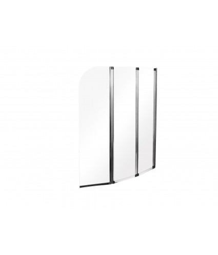 Badewannenabtrennung 3-teilig 123,5x139 AMBITION 3 Glas 4 mm