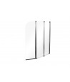 Badewannenabtrennung 3-teilig 123,5x139 AMBITION 3 Glas 4 mm