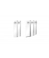 Badewannenabtrennung 3-teilig 123,5x139 AMBITION 3 Glas 4 mm