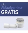 DUSCHWANNE VIERTELKREIS 120x85 RECHTS MAXI Ablaufgarnitur und Füße GRATIS !