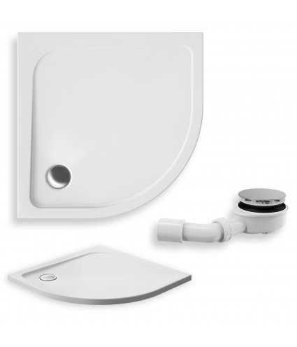 DUSCHWANNE VIERTELKREIS 80x80 PAKO Ablaufgarnitur GRATIS !