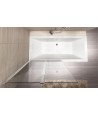 Badewannenabtrennung 2-teilig 80x140 AGAT Glas 5 mm