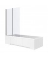 Badewannenabtrennung 2-teilig 80x140 AGAT Glas 5 mm