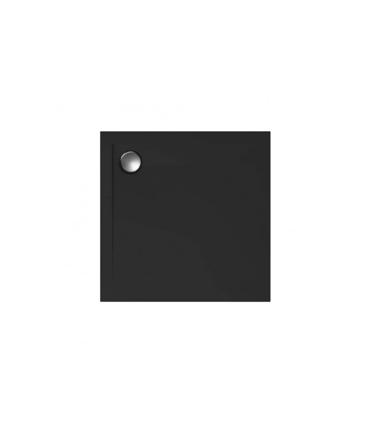 SET: Duschwanne GEOSA + Duschkabine Transparentes Glas 80x80x190 PUNTO Schwarz Quadratisch