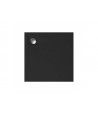 SET: Duschwanne GEOSA + Duschkabine Transparentes Glas 80x80x190 PUNTO Schwarz Quadratisch