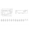 ECKBADEWANNE 140x80 LINKS CORNEA Ablaufgarnitur + Füße GRATIS !