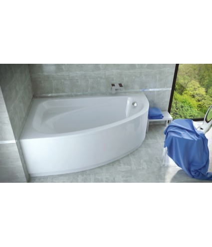 ECKBADEWANNE 140x80 LINKS CORNEA Ablaufgarnitur + Füße GRATIS !